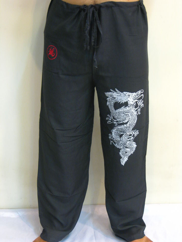 Unisex Black Thai Unisex The Dragon Pants