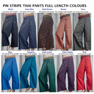 Unisex Thai Pin Stripe Cotton Fisherman Pants / Assorted Set of 25 pc