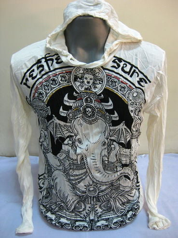 Unisex White Batman Ganesh Hoodie