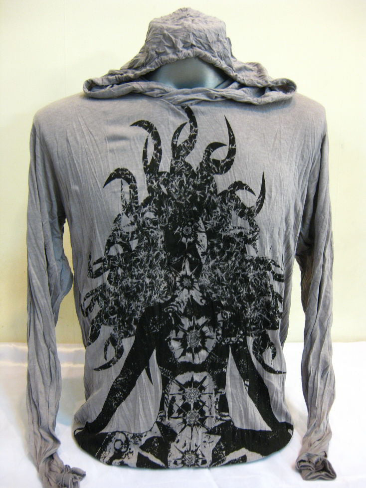 Unisex Gray Chakra Meditation Hoodie