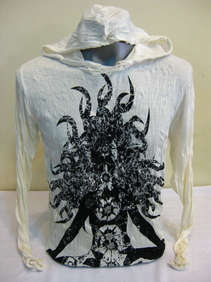 Unisex White Chakra Meditation Hoodie