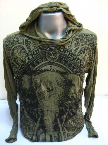Unisex Green Wild Elephant Hoodie