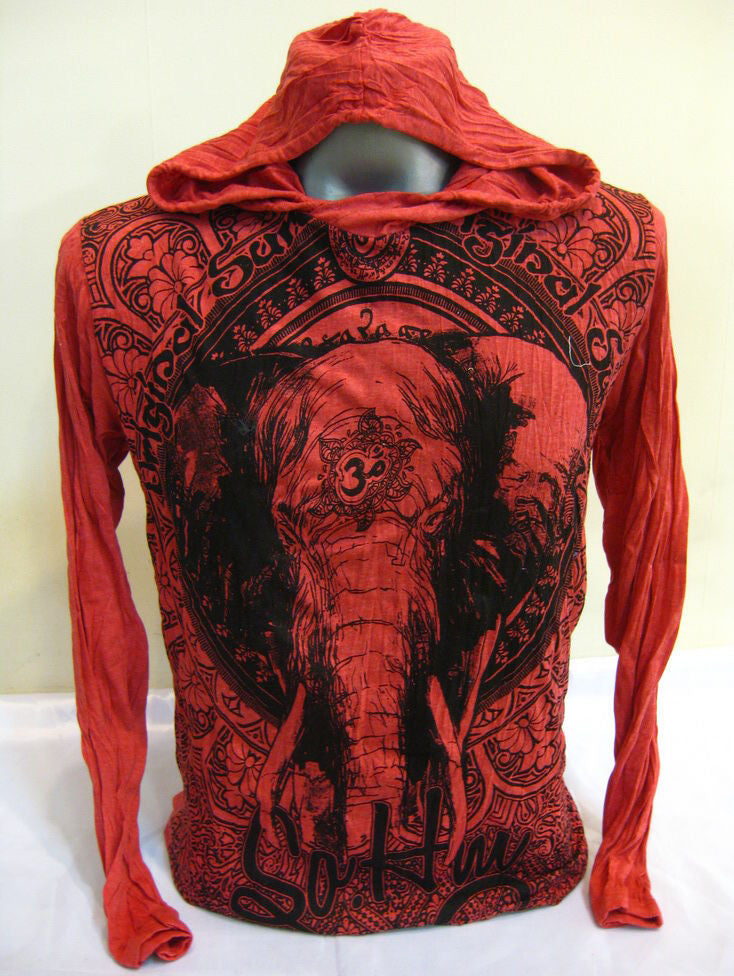 Unisex Red Wild Elephant Hoodie