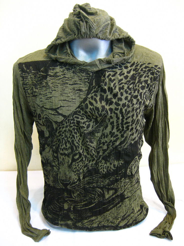 Unisex Green Leopard Hoodie