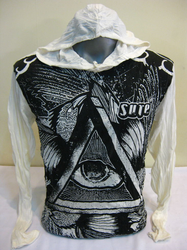 Unisex White Eye Universe Hoodie