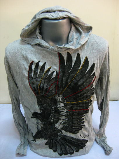 Unisex Gray Eagle Hoodie