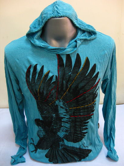 Unisex Turquoise Eagle Hoodie