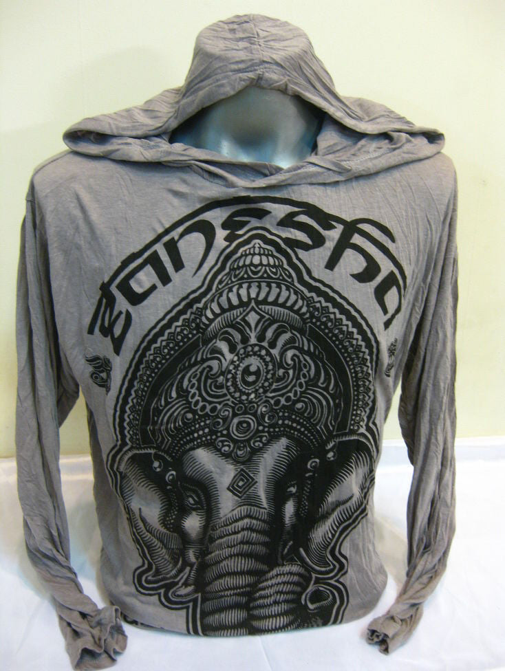 Unisex Gray Avatar Ganesh Hoodie