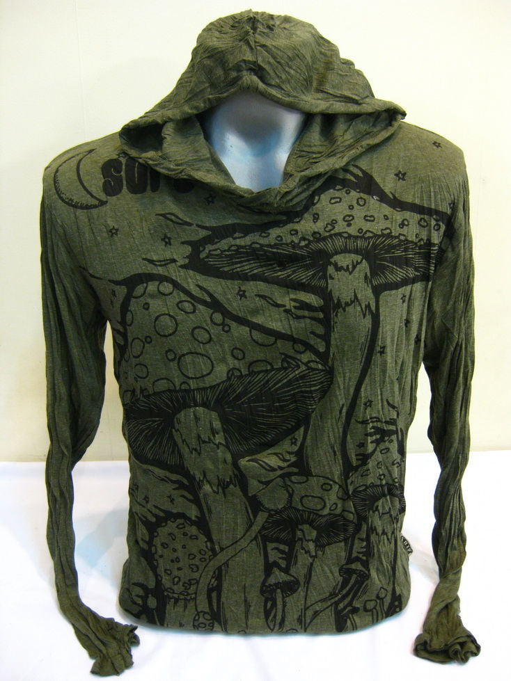 Unisex Green Mushroom Hoodie