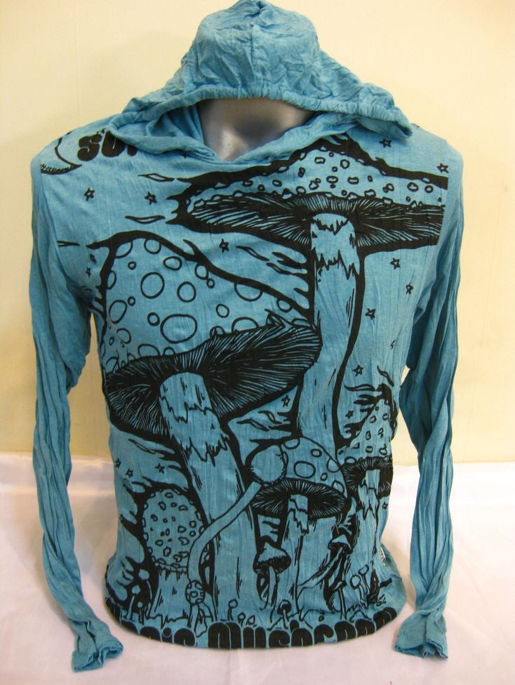 Unisex Turquoise Mushroom Hoodie