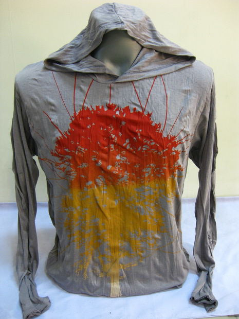 Unisex Gray Pure Tree Hoodie