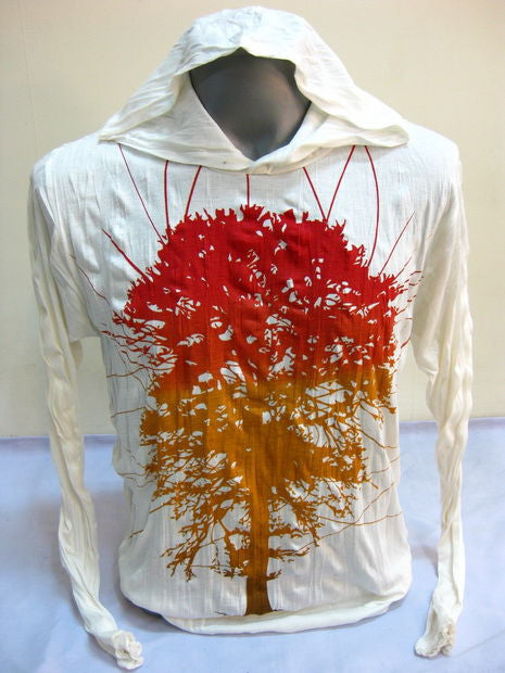 Unisex White Pure Tree Hoodie