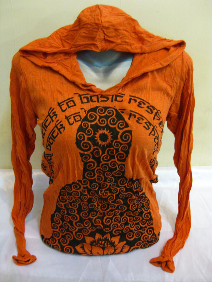 Unisex Ornage Lotus Meditation Hoodie