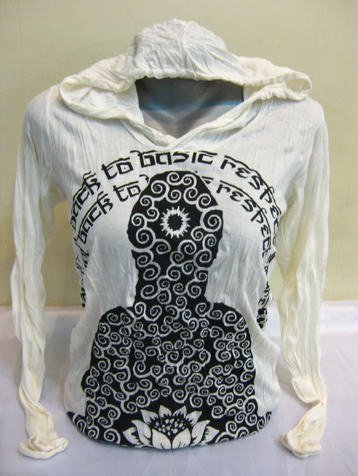 Unisex White Lotus Meditation Hoodie