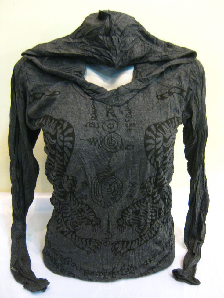 Unisex Black Thai Tatoo Hoodie