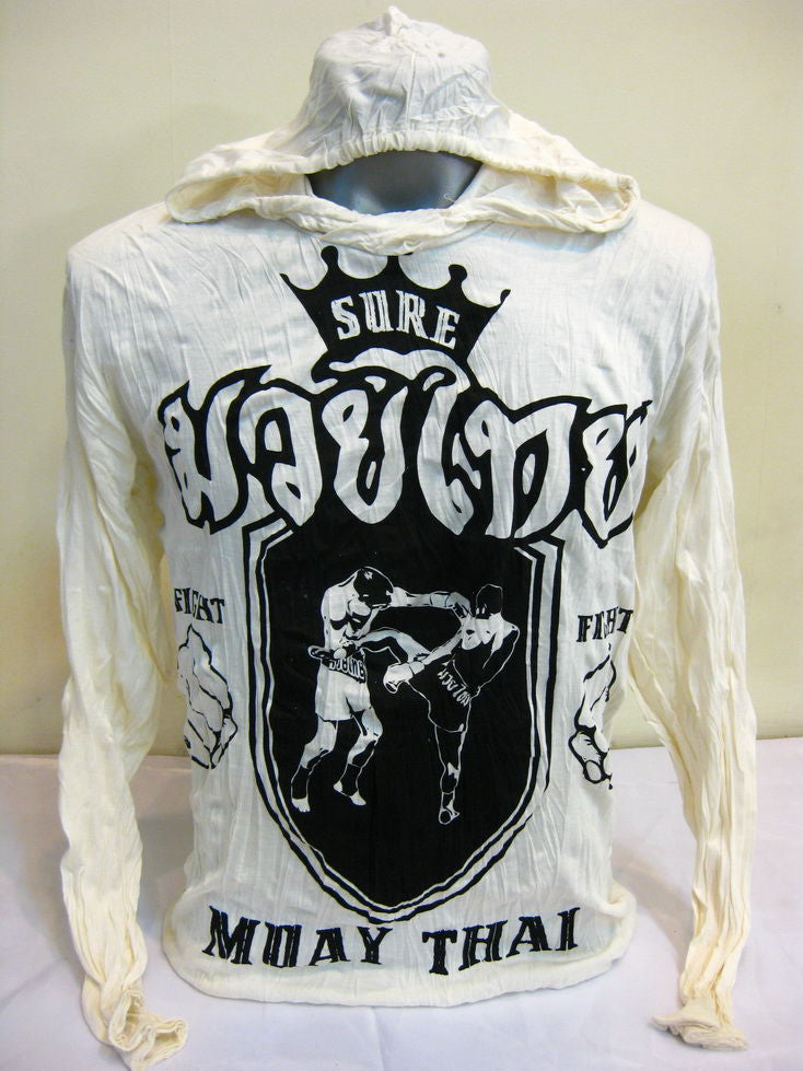 Unisex White Muay Thai Hoodie