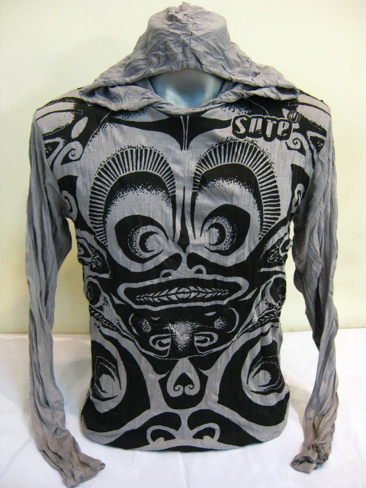 Unisex Gray Tiki Tribe Hoodie