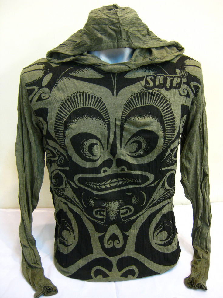 Unisex Green Tiki Tribe Hoodie