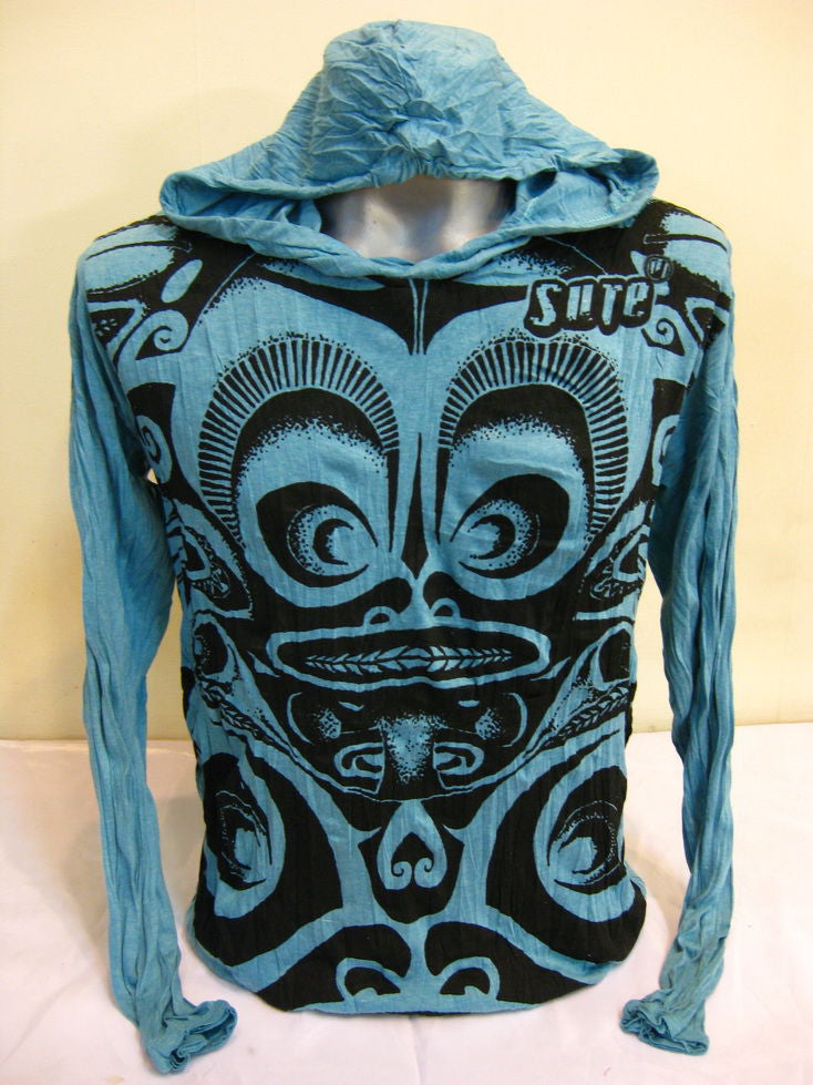 Unisex Turquoise Tiki Tribe Hoodie