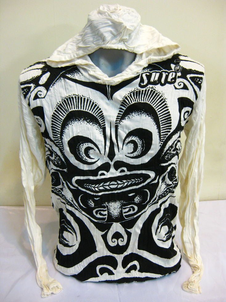 Unisex White Tiki Tribe Hoodie
