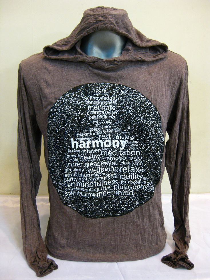 Unisex White on Brown Harmony Hoodie