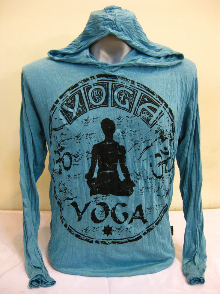 Unisex Turquoise Infinitee Yoga Stamp Hoodie
