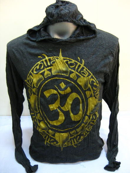 Unisex Gold on Black Infinitee Ohm Hoodie