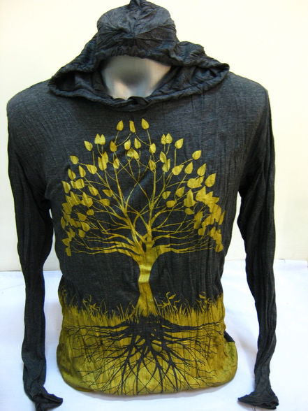 Unisex Gold on Black Tree of Life Hoodie