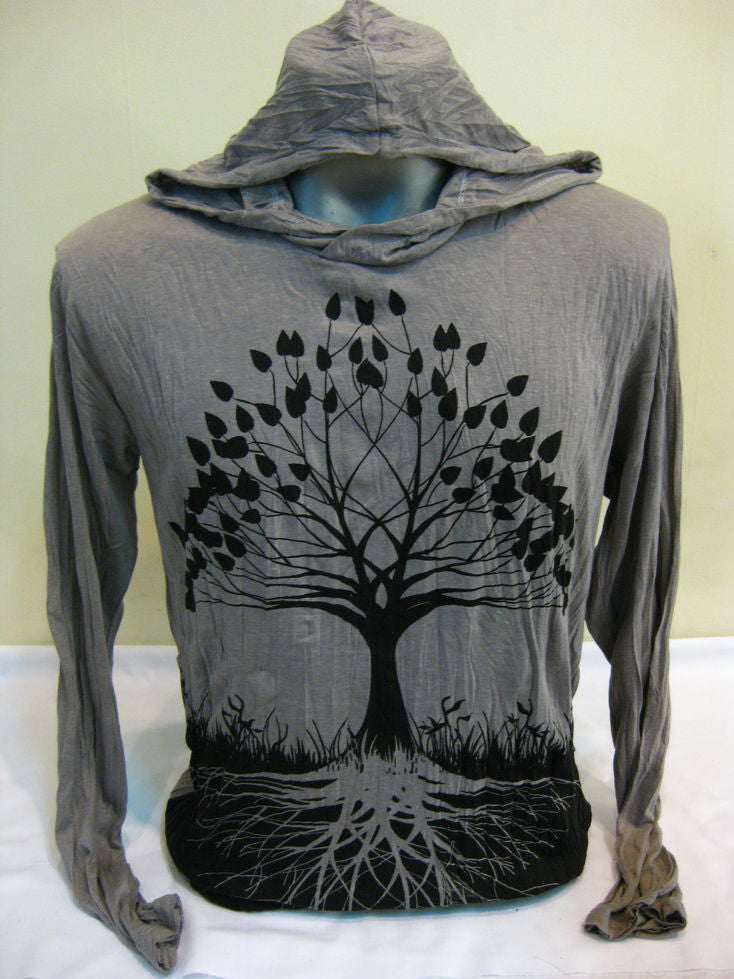 Unisex Gray Tree of Life Hoodie