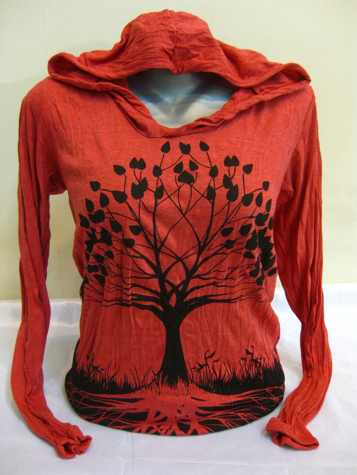 Unisex Red Tree of Life Hoodie