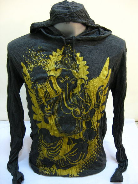 Unisex Gold on Black Fairy Ganesh Hoodie