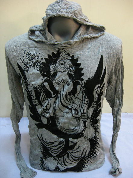 Unisex Gray Fairy Ganesh Hoodie