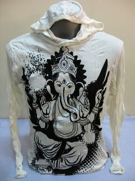 Unisex White Fairy Ganesh Hoodie