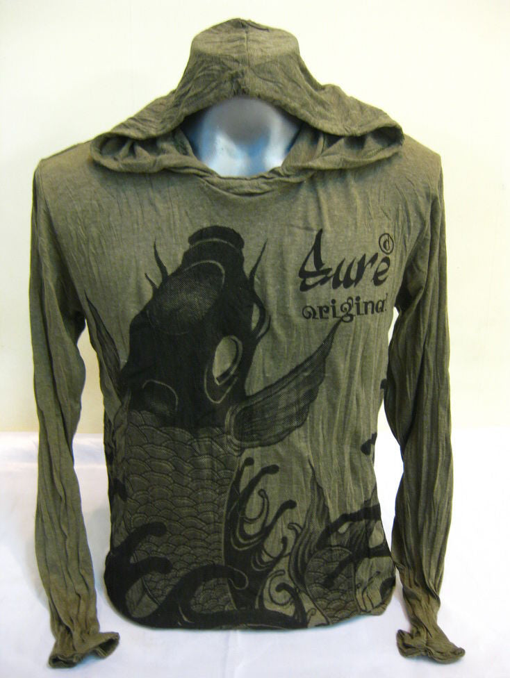 Unisex Green Koi Fish Hoodie