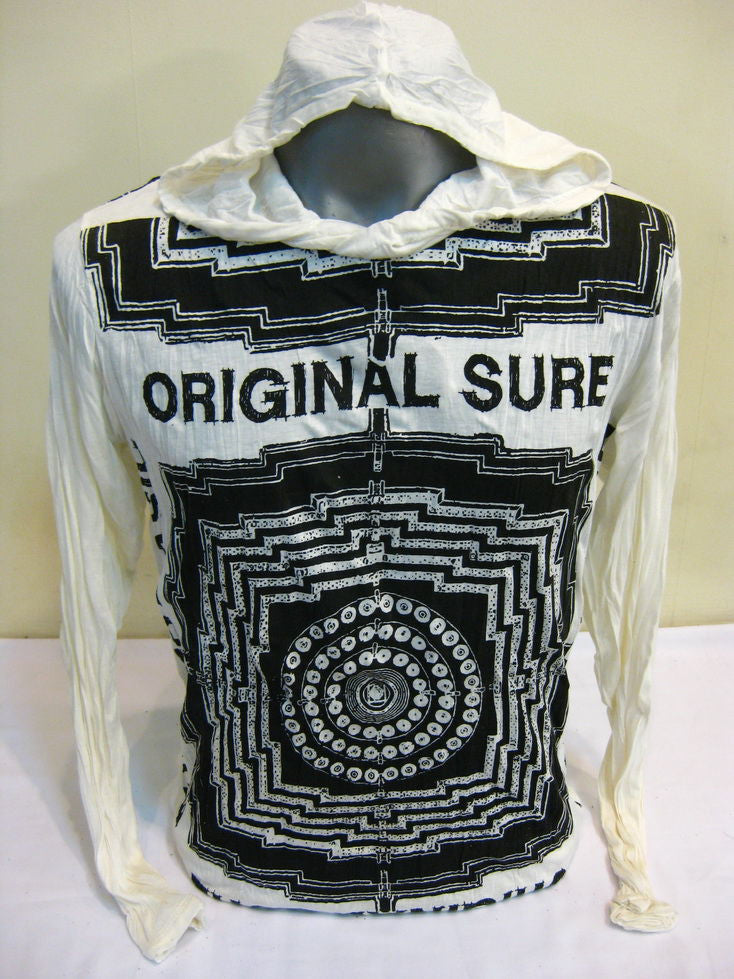 Unisex White Labyrinth Hoodie