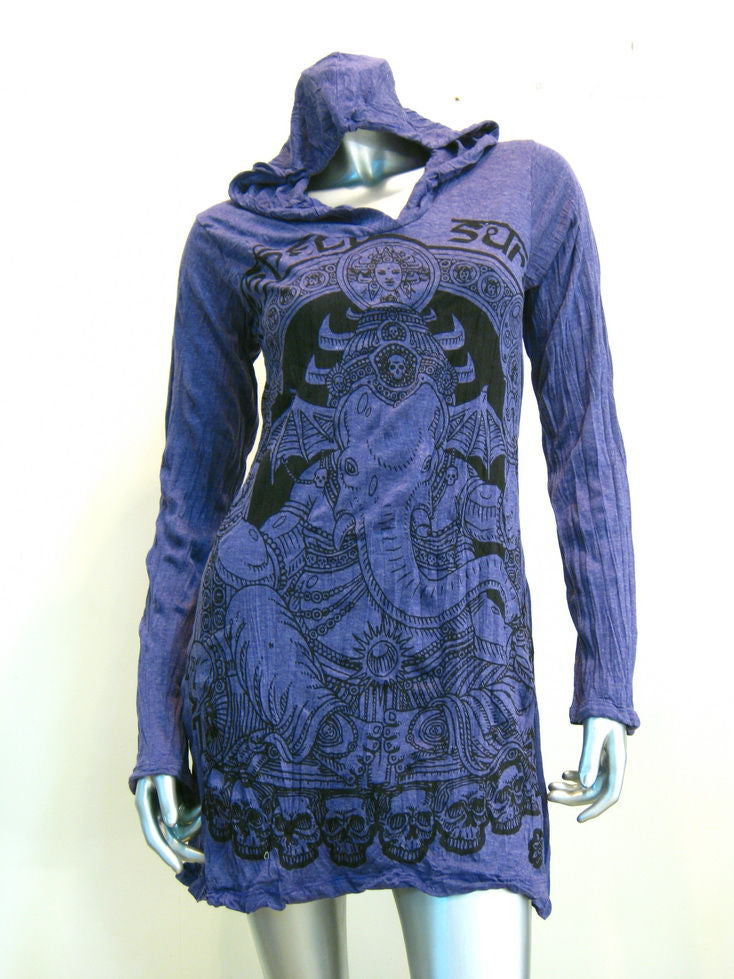 Womens Grape Batman Ganesh Hoodie Dress