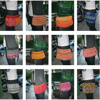 Womens Hill Tribe Embroidered Bag #2 / Assorted Set of 10 pc Accessory