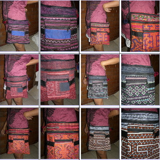 Womens Hill Tribe Embroidered Bag #4 / Assorted Set of 10 pc Accessory
