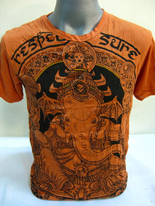Mens Orange Batman Ganesh T-Shirt