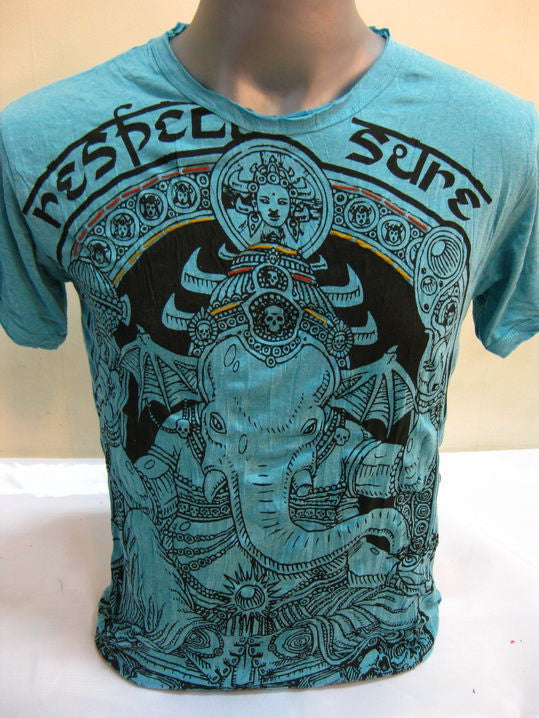 Mens Turquoise Batman Ganesh T-Shirt
