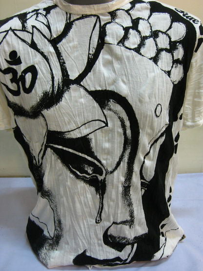 Mens White Crying Buddha T-Shirt