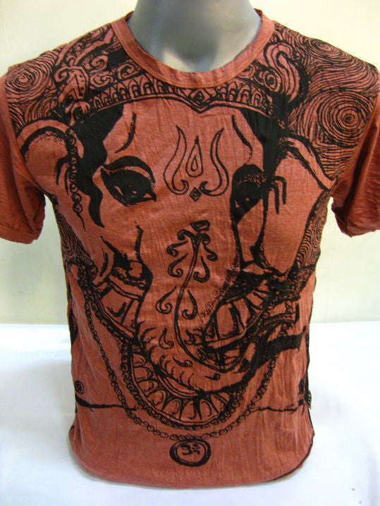 Mens Brick Big Face Ganesh T-Shirt