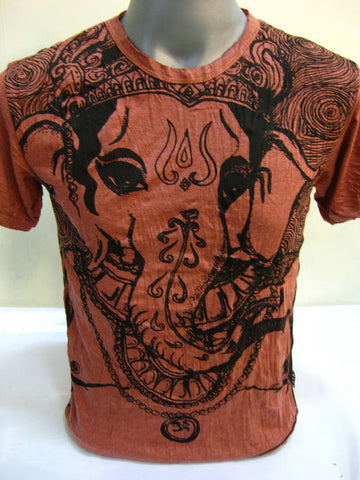 Mens Brick Big Face Ganesh T-Shirt
