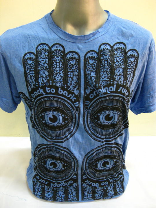 Mens Blue Four Hands T-Shirt