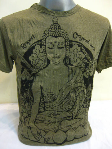 Mens Green Thai Meditation Buddha T-Shirt
