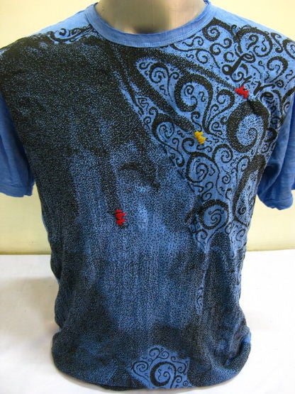 Mens Blue Smoking Rasta T-Shirt