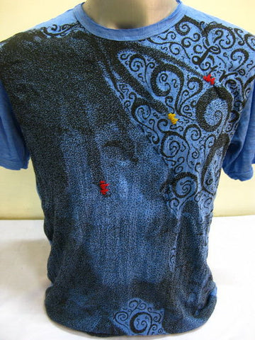 Mens Blue Smoking Rasta T-Shirt