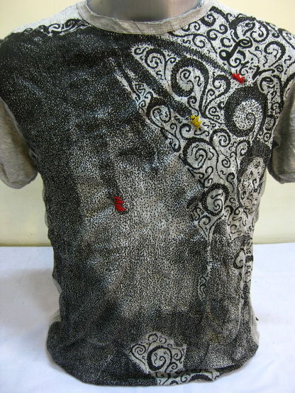 Mens Gray Smoking Rasta T-Shirt