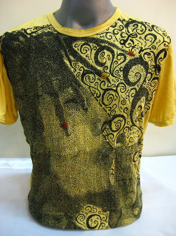 Mens Yellow Smoking Rasta T-Shirt