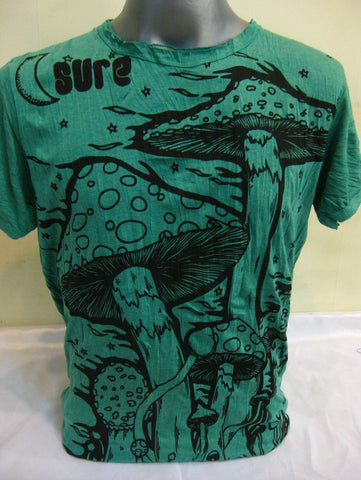 Mens Bright Green Mushroom T-Shirt